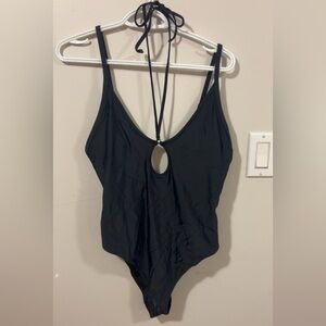 aerie Black One-Piece cheeky Swimsuit